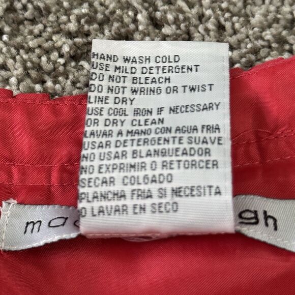 Madison Leigh Pleated Gathered Coral Lined Sleeveless Dress Size 10 - Picture 6 of 13